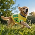 thumbnail image 4 of Breathable Mesh Puppy Football Jersey - Lightweight Stretch Sporty Dog Clothes - Summer Shirts for Small Dogs, 4 of 5