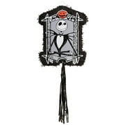 Amscan Jack Skellington Pull Ribbon Paper Pinata Halloween Hanging Decoration, Nightmare Before Christmas, Holds 2lbs