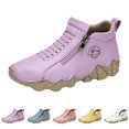 thumbnail image 2 of NOKIO Women's Ankle B𝗈𝗈𝑡𝑠 Comfortable Anti-S𝗅ip Shoes Fashion Side Zipper Short B𝗈𝗈𝑡𝑠 Chukka B𝗈𝗈𝑡𝑠 Casual utdoor Walking Shoes for Driving Running Work, 2 of 9