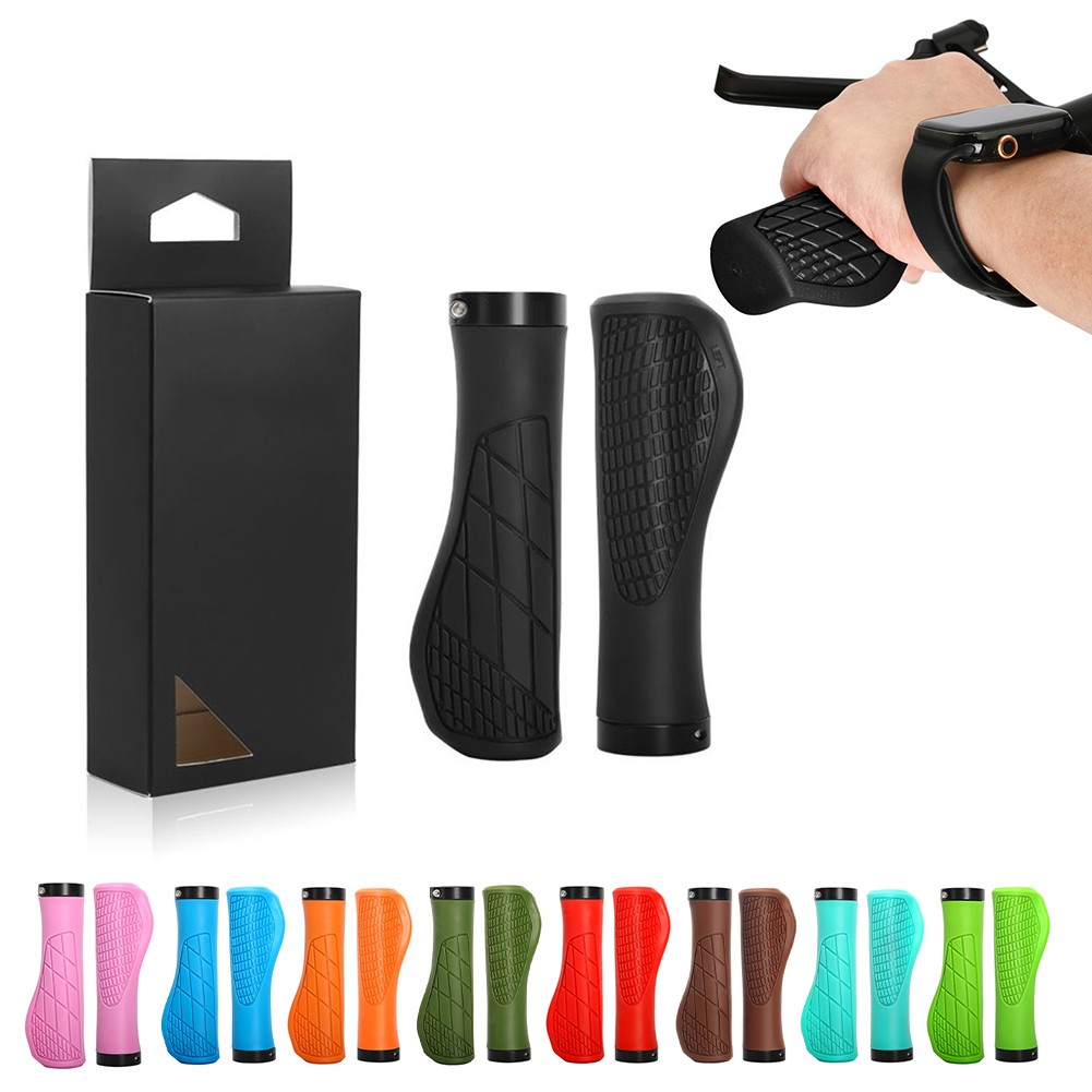 Poignées De Guidon Vélo Antidérapantes Et Absorbantes - Mécanisme De Verrouillage, Diamètre 22,2 Mm, En Silicone