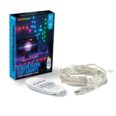 BrightSide RGBIC Dot String Lights - 20ft Sound Reactive, USB Powered