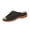 Black, variant on Womens Wedge Sandals,Summer Beach Sandals for Women Comfortable Wedge Sandals Leather Open Toe Slides with Arch Support Ladies Dressy Flower Flat Platform Sandals for Casual Walking Outdoor Wear