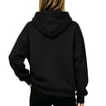 thumbnail image 6 of Womens Oversized Boxy Pullover Drop Shoulder Half Zip Hoodie with Kangaroo Pocket Cropped Hip Length Solid Casual Lounge Top, 6 of 6