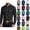 Black, variant on Long Sleeve Button Down Shirt for Men Solid Color Snap Button Down Casual Work Shirt with Double Chest Pockets
