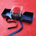 thumbnail image 4 of Rosa eterna natural preservada para San Valentín, cumpleaños y regalos para esposa. rojo, 4 of 9