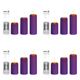 thumbnail image 1 of Velas LED Regulables  Recargables Por USB Sin Llama Color Rosa Y Morado 3 Uds., 1 of 4
