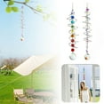 thumbnail image 4 of Spiral Garden Ornament Rainbow Pendant Rotating Wind Chime Catcher for Home and Outdoor Decoration Elegant Suncatcher Wind Captivating Hanging Ornament for Garden and Living Spaces, 4 of 4