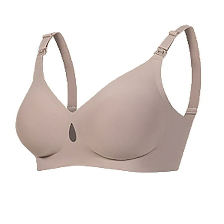 BangWanChi Wireless Bras for Women Support and Lift Pregnant Women s Nursing Bra Large Size Swelling Postpartum Nursing Bra Thin Without Steel Ring Nursing Bra Gray XXL