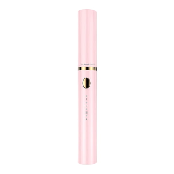 Vogacara Encendido y rizador de pestañas con tres cabezales de cepillo diferentes Rizador de pestañas eléctrico rizador Cuidado del cabello Rosa