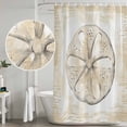 thumbnail image 5 of Xipuska Sand Dollar Coastal Shower Curtain - Water Repellent Fabric Shower Curtains Washable, Summer Beach Beige Ocean Decorative Polyester Cloth Bathroom Curtains Modern Bath Decor 66"x72", 5 of 6