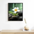 thumbnail image 2 of Nawypu  Zen Canvas Wall Art Still Life Spa Stones with White Frangipani Green Bamboo Purple Orchid Flower Beach Pictures Modern Canvas Artwork Spa Zen Prints on Canvas Wall Art, 2 of 4