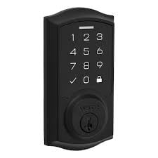 Weiser SmartCode Traditional Touchpad Matte Black Keyless Entry Door Lock/Exterior Door Deadbolt