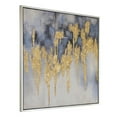 thumbnail image 2 of Gold Flakes Framed Oil Painting - 39.5"H x 39.5"W x 1.5"L - Gray/Gold/Blue, 2 of 5