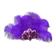 thumbnail image 1 of de plumas para mujer, banda para el pelo para fiestas temáticas, bailes de máscaras, cosplay Púrpura, 1 of 8