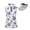 Blue Hibiscus Print, variant on Funny Golf Hotdog Women's Sleeveless Golf Shirt and Matching Sports Sun Visor Hat Set, Lightweight Comfortable Outfit for Golf Tennis Outdoor Activities