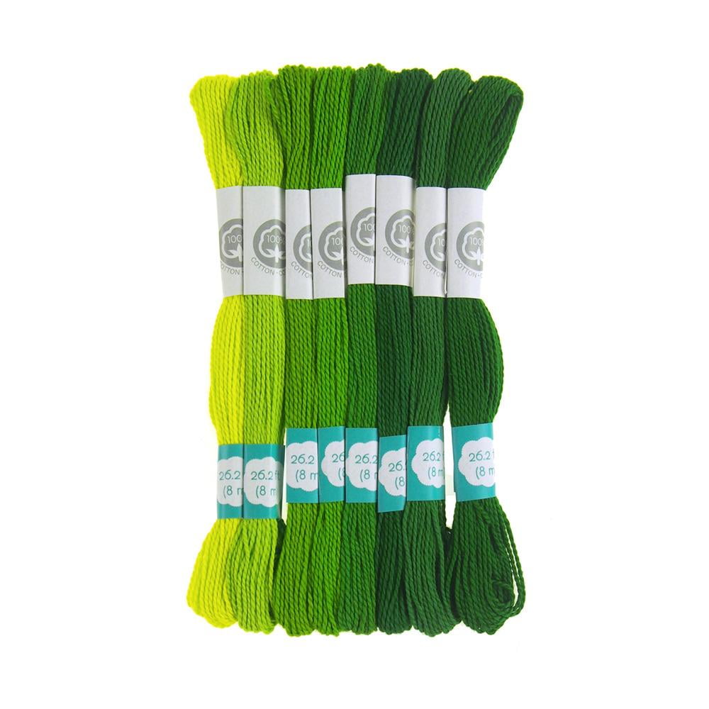 Cotton Embroidery Floss, 8.7Yard, 8Count, Go Green