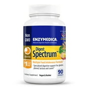 Enzymedica Digest Spectrum, Digestive Enzymes for Multiple Food Intolerances, Offers Fast-Acting Gas & Bloating Relief, 90 Count