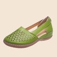 thumbnail image 5 of QQAMB Sandals for Women Flats Orthopedic Sandals Closed Toe Flat Sandals Strappy Hollow Flat Sandals Summer Comfy Outdoor Walking Beach Sandals, 5 of 7