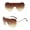 Brown Gold, variant on Oversized Sunglasses For Women Single Lens One Piece Black Lens Luxury Style