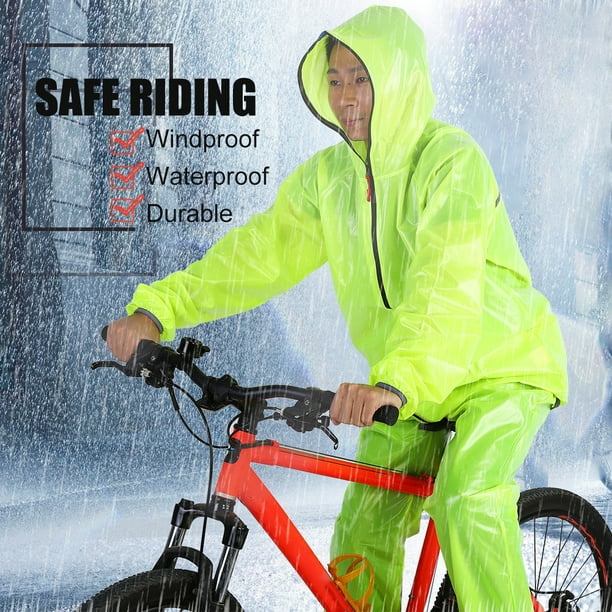 Traje Impermeable Chubasquero de Ciclismo Unisex Al Aire Libre a Prueba de Viento a Prueba de Agua Trajes Impermeables Pantalones Impermeables para Deportes de Ciclismo ANGGREK Otros Walmart en linea