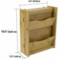 thumbnail image 6 of Linen Store Bamboo 2 Tier Mail and Key Holder, Decorative Wall Mounted Key and Mail Rack Organizer Door in Door and Letter Sorter Holder for Entryway, Kitchen, Mudroom, Home Office Organization, 6 of 6