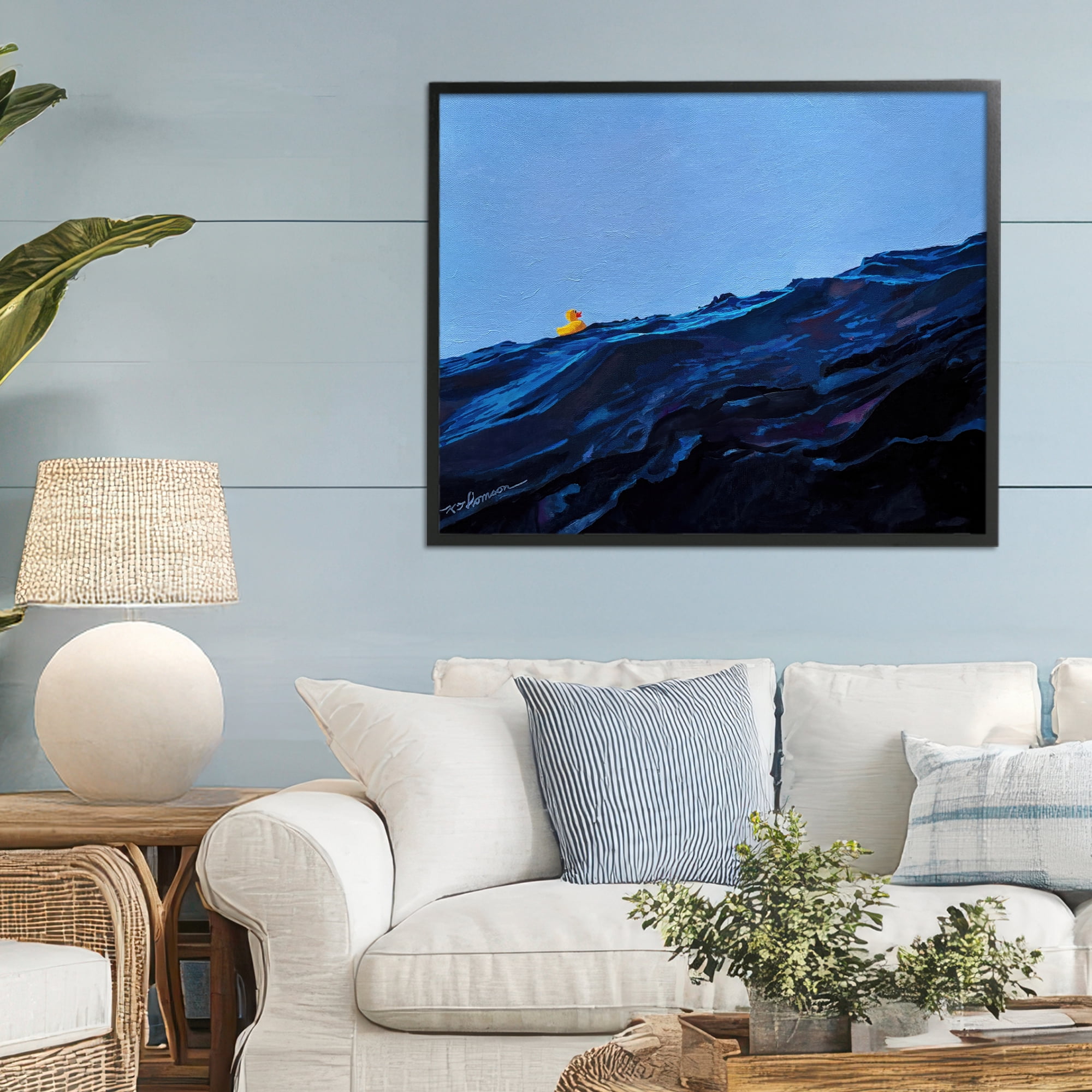 You're The One Duck Black Framed Giclee Art, design by Keith Thomson