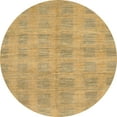 thumbnail image 1 of Ahgly Company Machine Washable Indoor Round Abstract Orange Area Rugs, 3' Round, 1 of 7