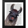 thumbnail image 2 of Fab Funky 20x24 Black Modern Framed Museum Art Print Titled - Silly Llama, 2 of 5