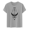 thumbnail image 3 of Gibobby Casual Playera de Manga Corta para Mujer Mujeres Casual Impresión Manga Corta Cuello Redondo Camiseta Suelta Blusa Tops(Gris,M), 3 of 4