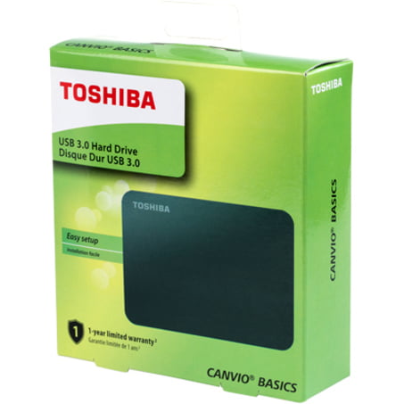 Blind Så hurtigt som en flash emulsion Toshiba Canvio Basics 1TB Portable External Hard Drive USB 3.0 Black -  HDTB410XK3AA - Walmart.com