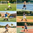 thumbnail image 2 of CHOYURME CHONYURM 4 Pairs Kids Soccer Socks Striped Knee High Socks Baseball Sports Socks for Boys Girls 3-12 Years Old, 2 of 7
