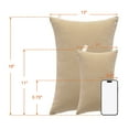 thumbnail image 4 of Ntbay 2 Pack Microfiber Soft Tiny Pillows, Machine Washable Travel Pillows, 11" x 7", Khaki, 4 of 5