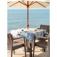 thumbnail image 2 of Outdoor Tablecloth with Umbrella Hole and Zipper, Blue Teal Fall Square Table Cloth 54x54 Inch Waterproof Tablecloth, Thanksgiving Pumpkins Watercolor Botanical Picnic Table Cover for Patio Camping, 2 of 7