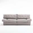 thumbnail image 3 of 96.46“ Modern Cloud Style Sofa, Velvet Couch, Comfy Padded Cloud Couch, Modern Loveseat, Deep Seat Couch, Minimalist Couch, Modular Sectional Sofa, Cloud Couch for Living Room (Gary), 3 of 9