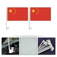 WSTEER 2 Sets of Plastic Car Window Flagpoles Clipon Flagpoles