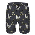thumbnail image 4 of Yiaed Cartoon Rooster Print Men's Swim Trunks with Lining Quick Dry Sports Shorts Beach Shorts Boardshorts-Medium, 4 of 5