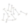 thumbnail image 1 of Piercing de Labio Salvador 10 Piezas Labret Stud Acrílico transparente, 1 of 10