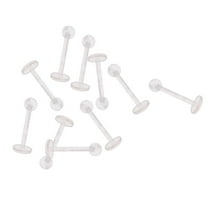 10Pcs 18G Clear Acrylic Retainer Lip Rings Nose Studs Labret Ear Earrings Body Jewellery