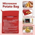 thumbnail image 3 of Microwave Potato Bag, 2 Pack of Reusable Baked Potato Microwave Baking Bag, Red, 3 of 7