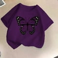 thumbnail image 4 of Amidoa Girls Short Sleeve Graphic Cotton Cute T-Shirts Tops Casual Kids Summer Soft Crewneck Tees,Multicolor Size 1T, 4 of 5