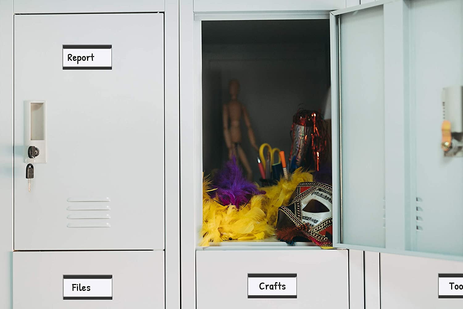 Magnetic Shelf Label Data Card Holders - C Channel - Magnetic Strips with Protective Films - Labels for Shelf Organization -1" x 2" - 100 Pieces