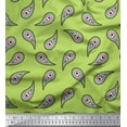 thumbnail image 1 of Soimoi Green Poly Georgette Fabric Floral & Paisley Print Sewing Fabric Yard 52 Inch Wide, 1 of 3