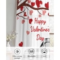 thumbnail image 6 of Valentine's Day Sheer Curtains 45 Inch Length 2 Panels Set for Living Room/Bedroom, Love Tree Branches Truck Roses Buffalo Plaid Kitchen Curtains Grommet Curtains Window Treatments 42"x45"x2, 6 of 7
