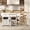 White, variant on Aphthongs 81" Farmhouse Kitchen Island with Power Outlet & Trash Storage, Rolling Kitchen Cart on Wheels with Extendable Dining Table, 2 Drawers & Adjustable Shelves