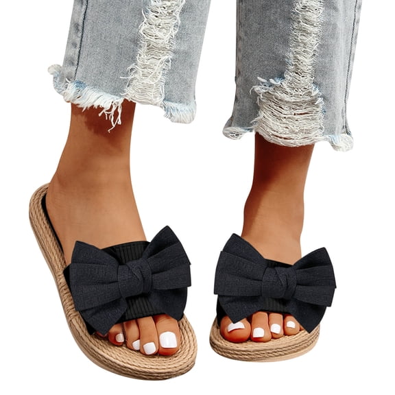 NOKIO  Platform Sandals for Women Espadrille Sandals Wedge Sandals for Women Cute Beach Straw Raffia Sandals Comfortable Brown Sandals Vacation for Women Open Toe Summer Casual Fashion Sandals