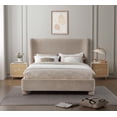 thumbnail image 4 of Meridian Furniture Penny Beige Chenille Fabric Full Bed, 4 of 11