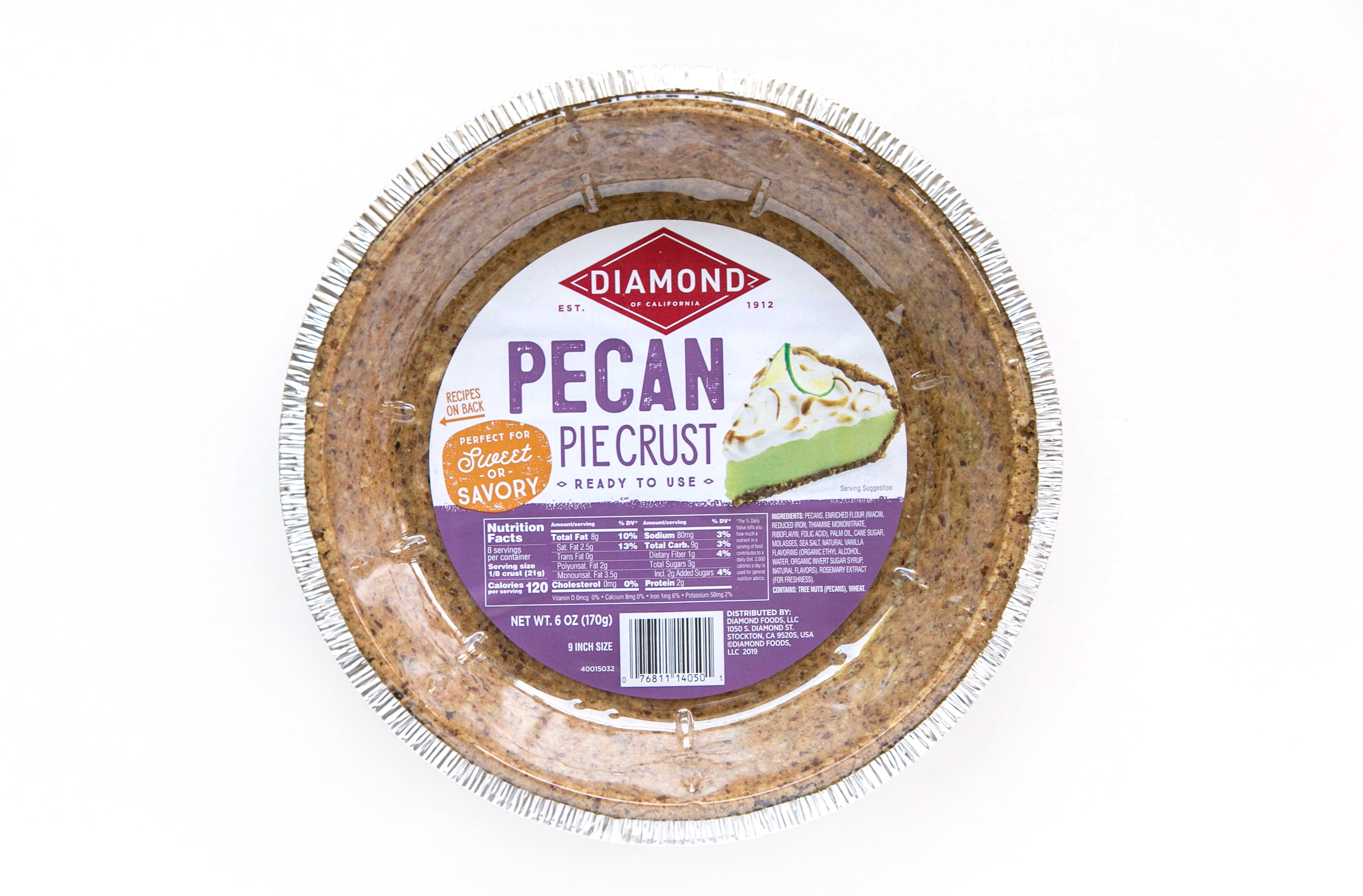 Diamond of California Pecan Pie Crust, 6oz