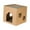 Brown L, variant on Cat Cardboard Scratcher, Cat Cardboard House with Scratch Pads Cat Box Cats Bed for Indoor, Hideout for Cat Rabbit Bunny Yellow S