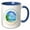 Blue/White, variant on 3drose, Burkes Beach, Hilton Head Island, South Carolina Summer Travel Gift, 11oz Two-tone Green Mug
