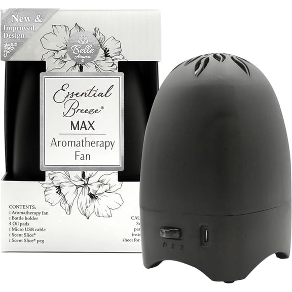 Belle Aroma® Essential Breeze Max® Aromatherapy Diffuser, Cool Mist - Black